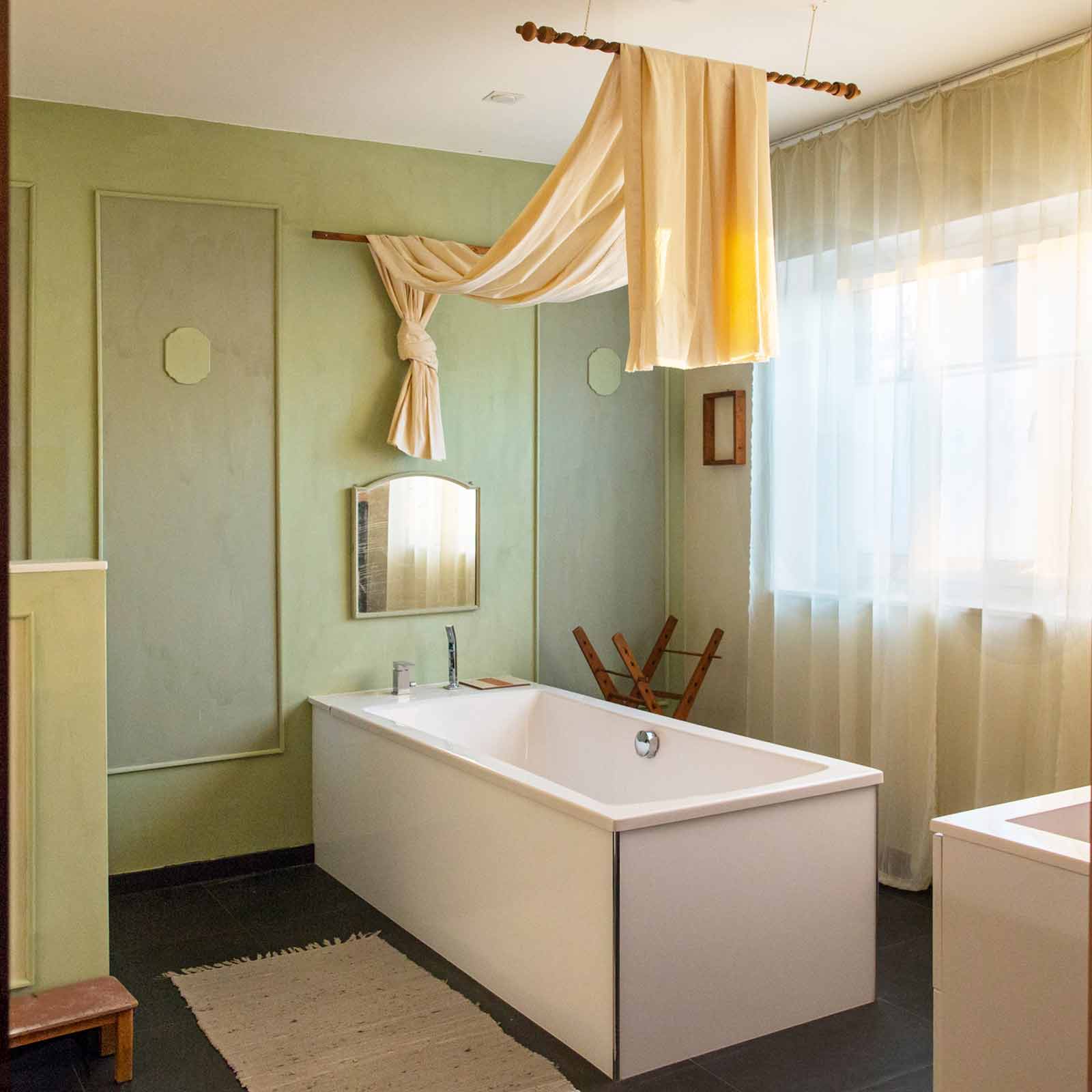 Bathroom in old flax farm