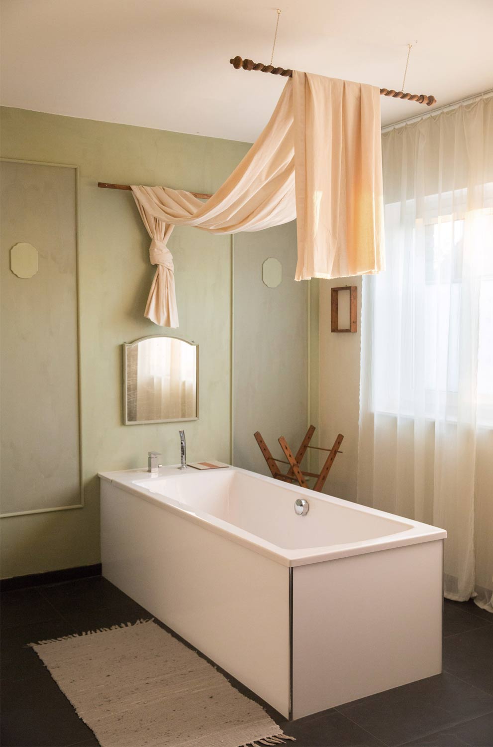 Bathroom in old flax farm