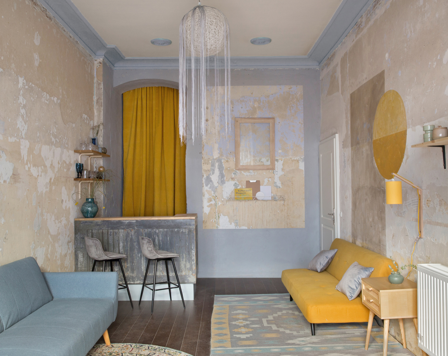 Yoga Schule Sprachen Language School project room interior design